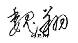 駱恆光魏翔草書個性簽名怎么寫