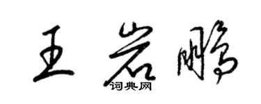 梁錦英王岩鵬草書個性簽名怎么寫