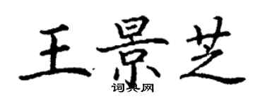 丁謙王景芝楷書個性簽名怎么寫