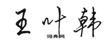 駱恆光王葉韓行書個性簽名怎么寫