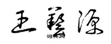 曾慶福王藝源草書個性簽名怎么寫