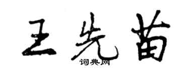 曾慶福王先苗行書個性簽名怎么寫