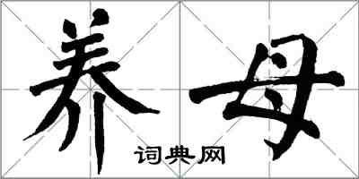 翁闓運養母楷書怎么寫