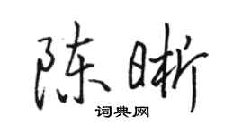 駱恆光陳晰行書個性簽名怎么寫