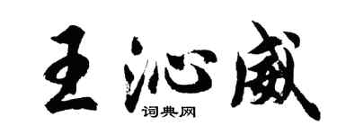 胡問遂王沁威行書個性簽名怎么寫