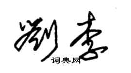 朱錫榮劉李草書個性簽名怎么寫