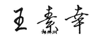 駱恆光王素幸行書個性簽名怎么寫