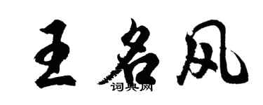 胡問遂王名風行書個性簽名怎么寫