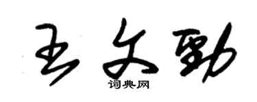 朱錫榮王文勁草書個性簽名怎么寫