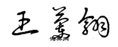 曾慶福王蘭翎草書個性簽名怎么寫