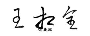 駱恆光王相全草書個性簽名怎么寫