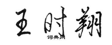 駱恆光王時翔行書個性簽名怎么寫