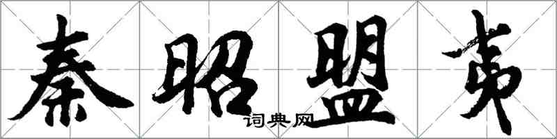 胡問遂秦昭盟夷行書怎么寫