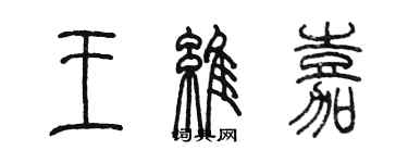 陳墨王維嘉篆書個性簽名怎么寫