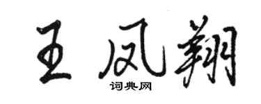 駱恆光王鳳翔行書個性簽名怎么寫