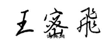 王正良王密飛行書個性簽名怎么寫