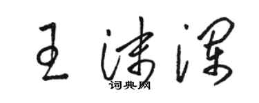 駱恆光王沫瀾草書個性簽名怎么寫