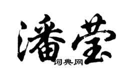 胡問遂潘瑩行書個性簽名怎么寫