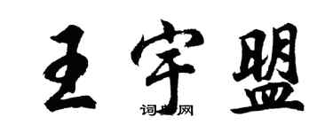 胡問遂王宇盟行書個性簽名怎么寫