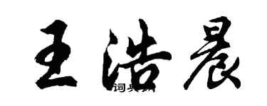 胡問遂王浩晨行書個性簽名怎么寫
