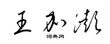 梁錦英王加澎草書個性簽名怎么寫