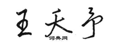 駱恆光王夭予行書個性簽名怎么寫