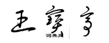 曾慶福王寶亭草書個性簽名怎么寫