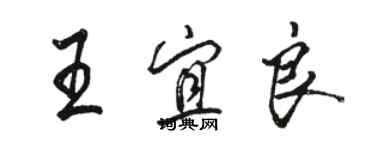 駱恆光王宜良行書個性簽名怎么寫