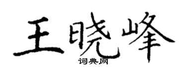 丁謙王曉峰楷書個性簽名怎么寫