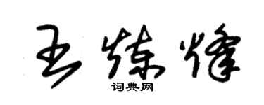 朱錫榮王煉烽草書個性簽名怎么寫