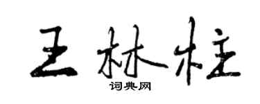 曾慶福王林柱行書個性簽名怎么寫