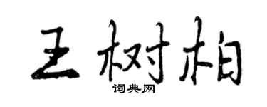 曾慶福王樹柏行書個性簽名怎么寫
