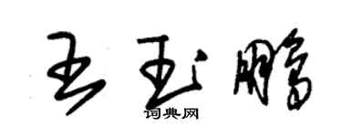 朱錫榮王玉鵬草書個性簽名怎么寫