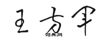 駱恆光王方軍草書個性簽名怎么寫