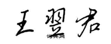 王正良王翌君行書個性簽名怎么寫