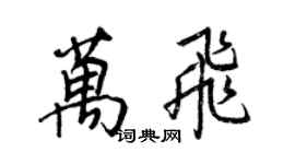 王正良萬飛行書個性簽名怎么寫