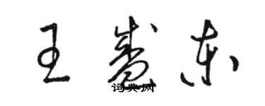 駱恆光王盛東草書個性簽名怎么寫