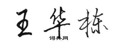 駱恆光王華棟行書個性簽名怎么寫