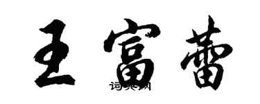 胡問遂王富蕾行書個性簽名怎么寫