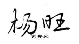 曾慶福楊旺行書個性簽名怎么寫