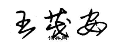 朱錫榮王茂安草書個性簽名怎么寫