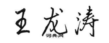 駱恆光王龍濤行書個性簽名怎么寫