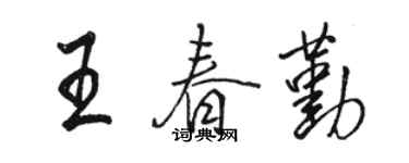 駱恆光王春勤行書個性簽名怎么寫