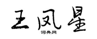 曾慶福王鳳星行書個性簽名怎么寫