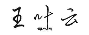 駱恆光王葉雲行書個性簽名怎么寫