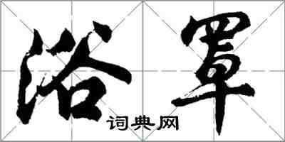 胡問遂浴罩行書怎么寫