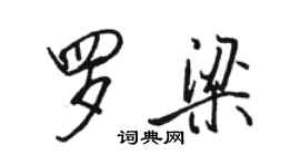 駱恆光羅梁行書個性簽名怎么寫