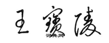 駱恆光王寶陵草書個性簽名怎么寫