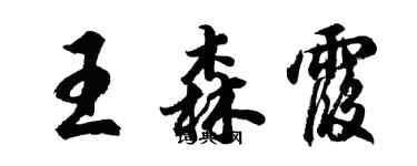 胡問遂王森霞行書個性簽名怎么寫