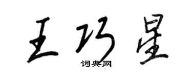 王正良王巧星行書個性簽名怎么寫
